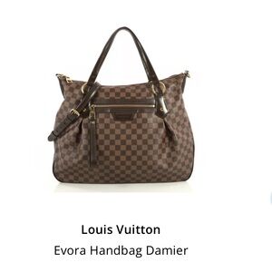 SOLD Louis Vuitton Brown Shoulder Bag with Damier Pattern evora